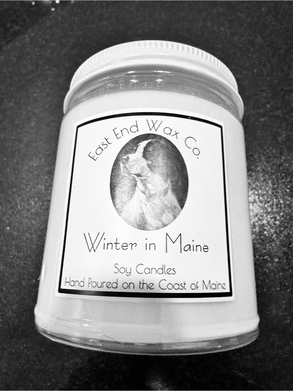 East End Wax Co “ winter in Maine “ scent. Soy. Hand poured. New.